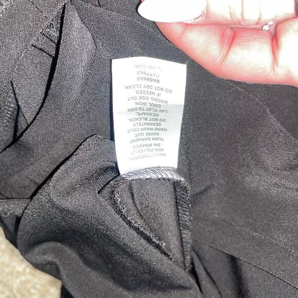 Leith shift sheath dress black spandex slinky wrinkle resistant halter neck SM - Picture 10 of 12